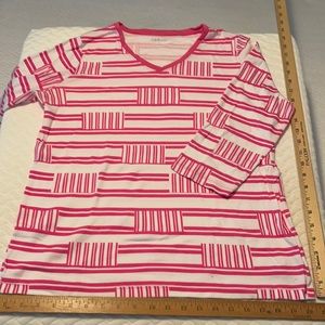 Large NWOT 3/4 sleeve top Kim Rogers brand